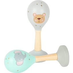 Small Foot Drewniane grzechotki muzyczne, grzechotka dla niemowląt