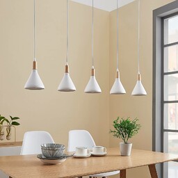 Lampa wisząca Lindby Arina, 100 cm, biała, 5-punktowa,