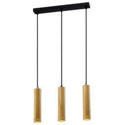 Potrójny zwis Tubo 33-79138 Candellux do jadalni drewno