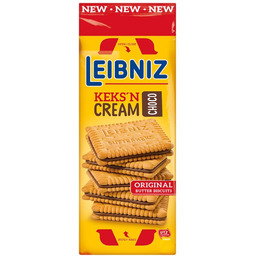 Leibniz Herbatniki maślane z kremem czekoladowym 190 g