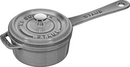 Staub Kleine Kasserolle, Induktionsgeeignet, Gusseisen, Graphitgrau, 10 cm,