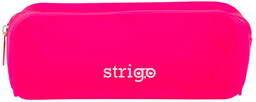 Piórnik szkolny STRIGO, różowy prostokąt, silikonowy