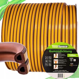 Uszczelka samoprzylepna do okien D 100 mb Brąz