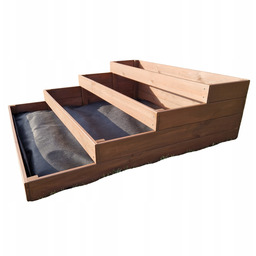 Warzywnik drewniany Piętrowy zielnik skrzynia Impregnowany inspekt 120x120
