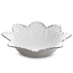 Eurofirany Misa ceramiczna Nira 01 28x13x8 biała srebrna