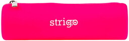Piórnik szkolny STRIGO, owalny różowy, silikonowy