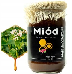 Naturalny Miód Pszczeli Gryczany 1000g, 1kg Polski