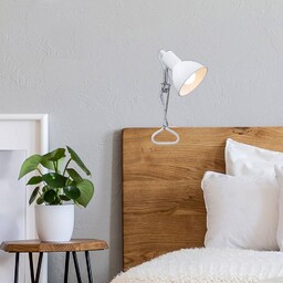 Briloner Lampka z klipsem Fix, biały / opal,