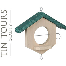 DREWNIANY KARMNIK DLA PTAKÓW NA KULE TŁUSZCZOWE