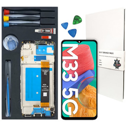 WYŚWIETLACZ LCD DO SAMSUNG GALAXY M33 ORYGINAŁ RAMKA