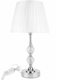 Lampka srebrna kryształ glamour lampa nocna 43cm MSK61