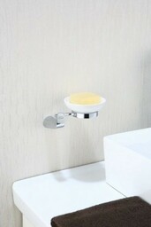 ART PLATINO Mydelniczka EMIRA chrom/porcelana EMI-85070* *
