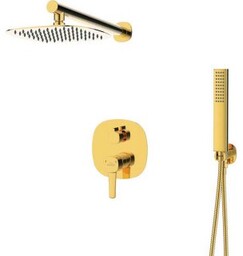 INVENA Zestaw prysznicowy podtynkowy GLAMOUR złoty BS-02-0K9-V