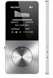 Odtwarzacz MP4 T1 32GB głośnik microSD MP3 srebrny