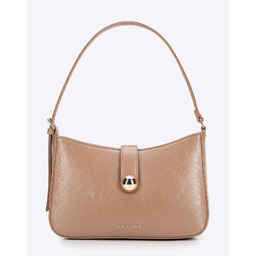 Damska torebka na ramię z imitacji skóry beżowa