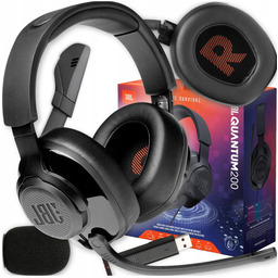 Słuchawki Wokółuszne Jbl Quantum 200 Czarne Gamingowe Nauszne