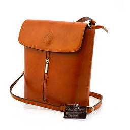 Elegancka damska skórzana listonoszka na ramię