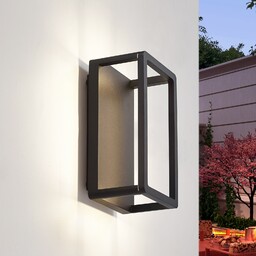 Zewnętrzna Lampa Lucande, Thorvid, czarny, aluminium, nowoczesny