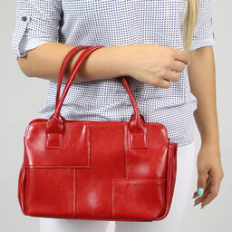 Torebka skórzana damska kuferek DAN-A T171 czerwona