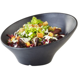 Miska okrągła asymetryczna z melaminy 0,8L czarna