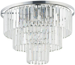 Żyrandol CRISTAL SILVER M szer. 56cm 9xE14 srebrny
