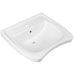 Umywalka ceramiczna 60x55 cm dla niepełnosprawnych montaż naścienny