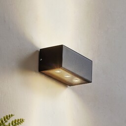 Zewnętrzna Lampa Lucande, Selim, czarny, aluminium, nowoczesny