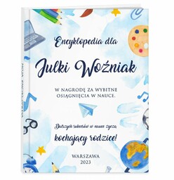 Encyklopedia z nadrukiem dla dziewczynki jako nagroda