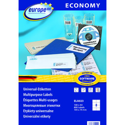 Etykiety uniwersalne Economy Europe100 by Avery Zweckform; A4,