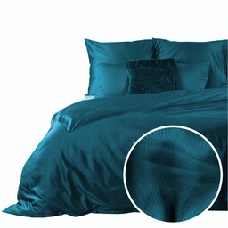 Pościel satynowa komplet 220X200 NOVA3 turkus