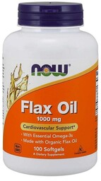 NOW Foods Olej lniany 1000 mg