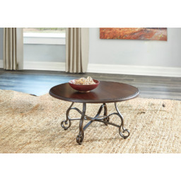 Stolik kawowy CALDO okrągły, metalowa podstawa, 91 cm*