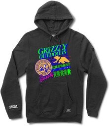bluza GRIZZLY - Neon Trail Pullover Hoodie Blk