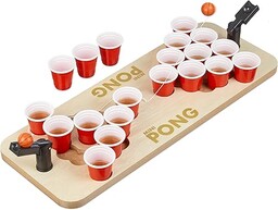 Relaxdays Mini Beer Pong, zestaw do picia, 25
