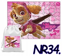 PUZZLE 110 EL. UKŁADANKA PREZENT PSI PATROL PIESKI