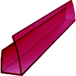 U-profil zamykający 2100mm bordowy 6mm