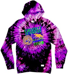 bluza GRIZZLY - Neon Trail Pullover Hoodie Tdye