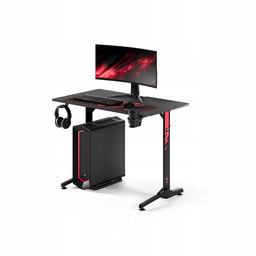 Biurko Gamingowe Małe 100cm Uchwyty i Podkładka Diablo