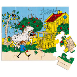 Drewniane Puzzle Pippi Langstrumpf 20 Szt. Edukacyjna Zabawka