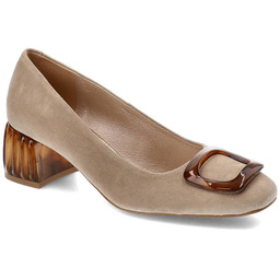 Espirito Beżowe Czółenka Damskie Eleganckie Obuwie