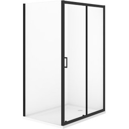 CERSANIT Kabina prysznicowa VERSO przesuwna 120x90x190 czarna