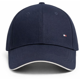 TOMMY HILFIGER GRANATOWA CZAPKA Z DASZKIEM Z REGULOWANYM