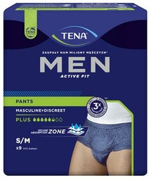 Majtki chłonne TENA Men Pants Plus M, 9szt