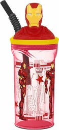 Marvel Plastikowy czerwony kubek dla dzieci Avengers Iron