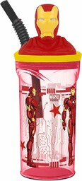 Marvel Avengers Iron Man 360 ml czerwony plastikowy