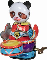 Nakręcana panda z bębenkiem Goki 14179 zabawki metalowe
