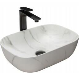 REA-U8702 Belinda Marble Matt Umywalka nablatowa