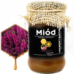 MIÓD WRZOSOWY 400 g - Gęsty, Prawdziwy Świeży