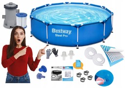 Basen Ogrodowy Stelażowy 305x76cm Bestway Stelażu Zestaw Pompa