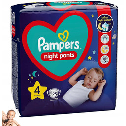 25X Pampers Pieluchomajtki Majtki Nocne Na Noc